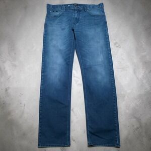Hugo Boss Maine Jeans Mens Size 36 x 30 Regular Fit Italian Stretch Blue Denim